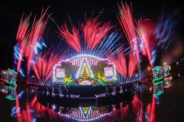 Mais de 1.200 disparos de fogos de artifício iluminam o céu de Gramado a cada apresentação - Fotos: Divulgação/Cleiton Thiele